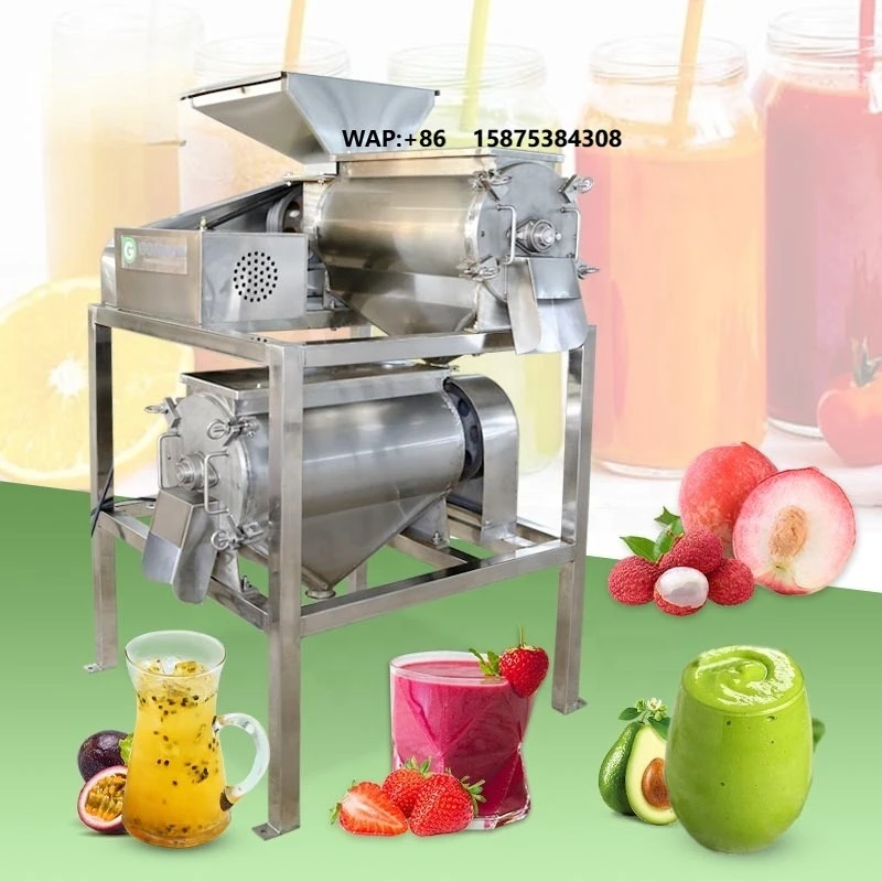 Industrial Vegetable Mango Pineapple Jam Make Puree Passion Fruit Machine Pulp Extractor Cherry Pulper