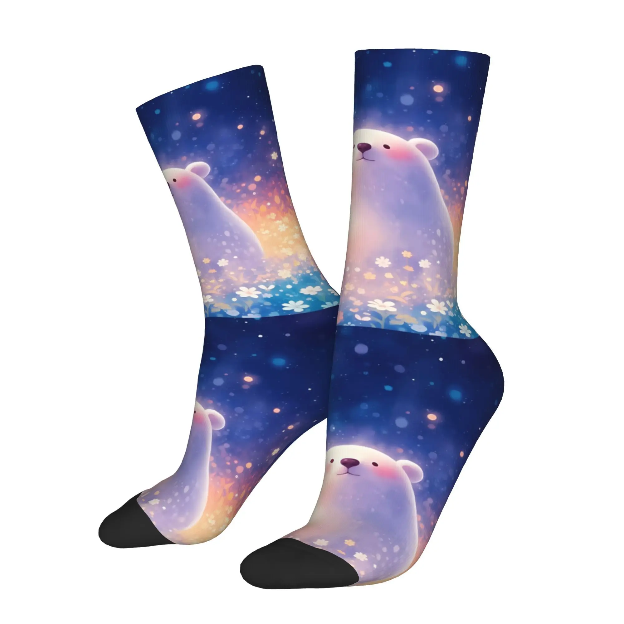 

Носки с белым медведем, мужские и женские осенние чулки в стиле Харадзюку