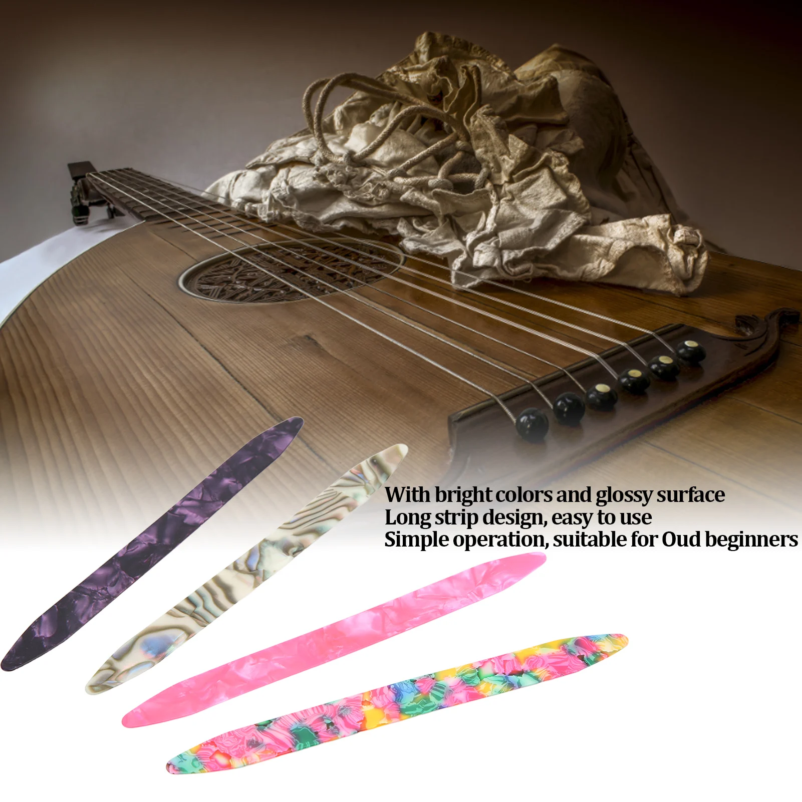 10 قطعة 0.71 مللي متر عود يختار السليلويد مرنة الريشة استبدال ل أداة نتفها السليلويد يختار استبدال المرنة #2