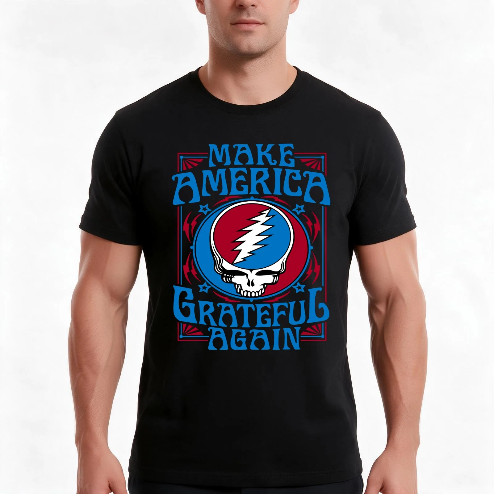 Make-America-Grateful-AgainClassic T-Shirt Summer Casual Cotton Tee Oversized Streetwear Tops Vintage Graphic Print