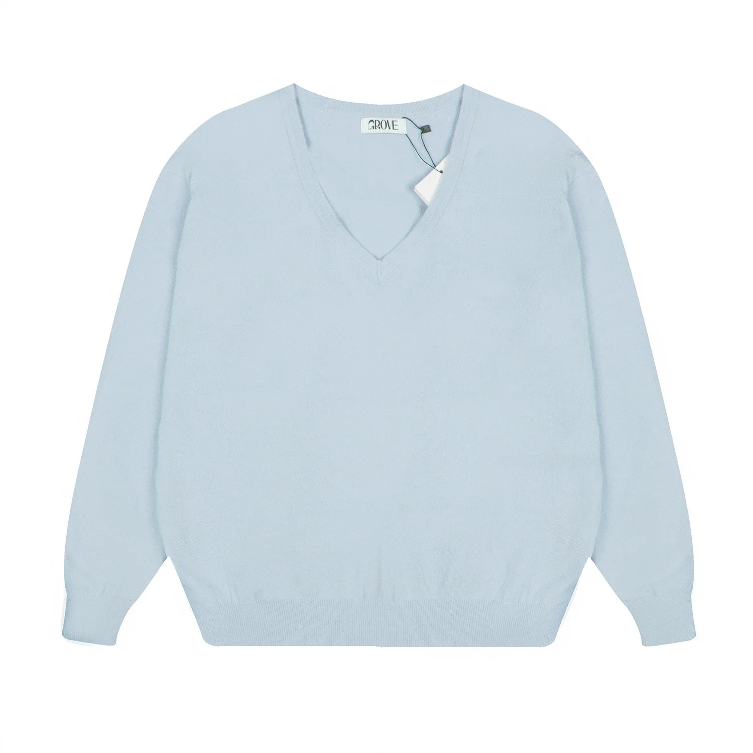Grovev-neck sweater blue
