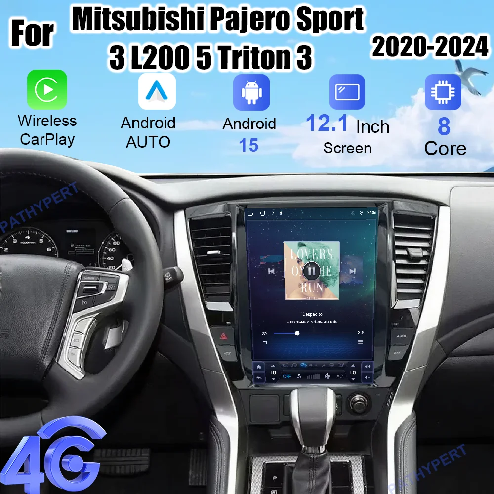 

12.1" Android 15 For Mitsubishi Pajero Sport 3 L200 5 Triton 3 2020-2024 Car Multimedia Player Auto Carplay Radio Screen GPS 4G