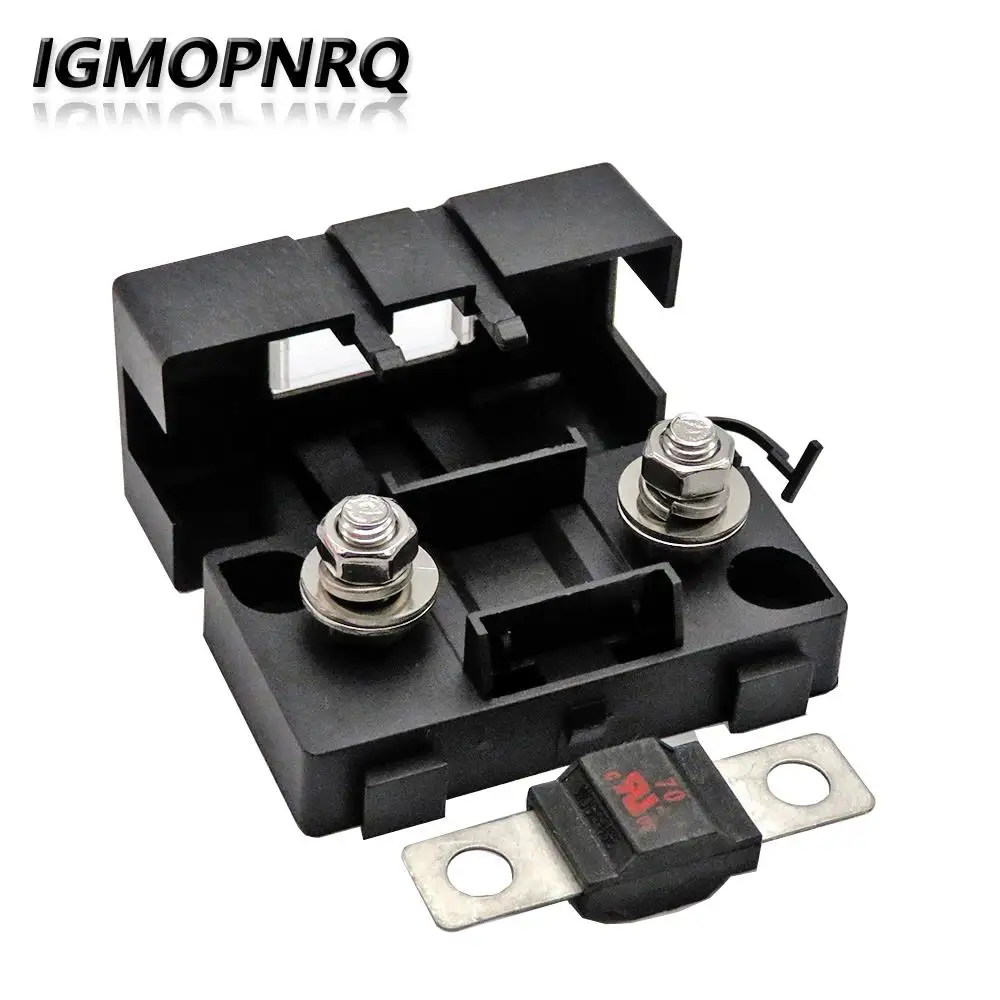 1Set(2PCS) ANS Trumpet Fork Plug Fuse 32V 40A 50A 60A 70A 80A 100A 125A 150A 200A Bolt Fixed Insurance + ANS-8 Safety Plate Base