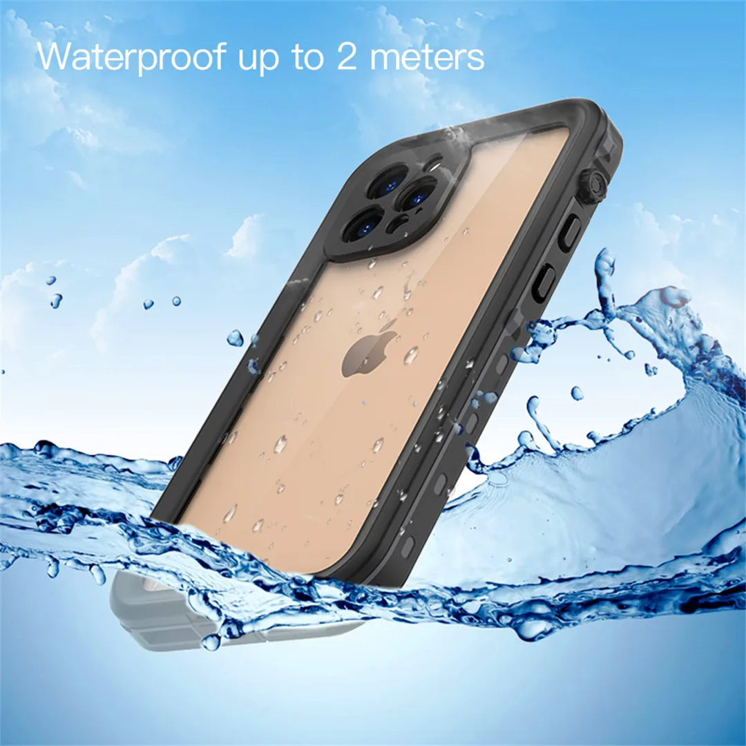

Luxury Shockproof Waterproof Case For Iphone 12 11 Pro Max Xs Xr X S 7 8 Plus Se 2020 Mini Hard Silicone Transparent Back Cover