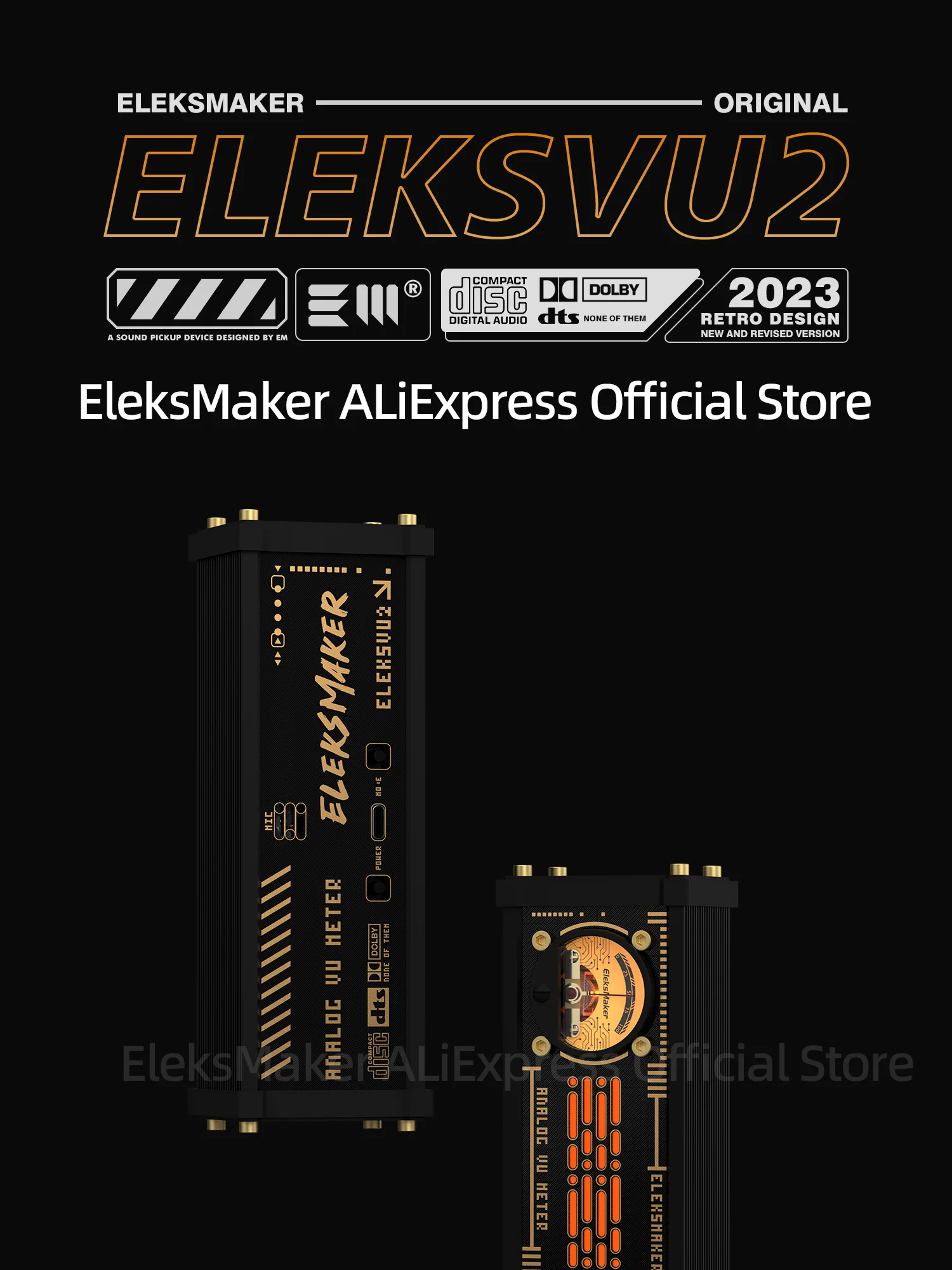 Eleksmaker Eleksvu2 level meter, pickup meter, pickup lamp, RGB light level, voice controller, VU meter head with backlight