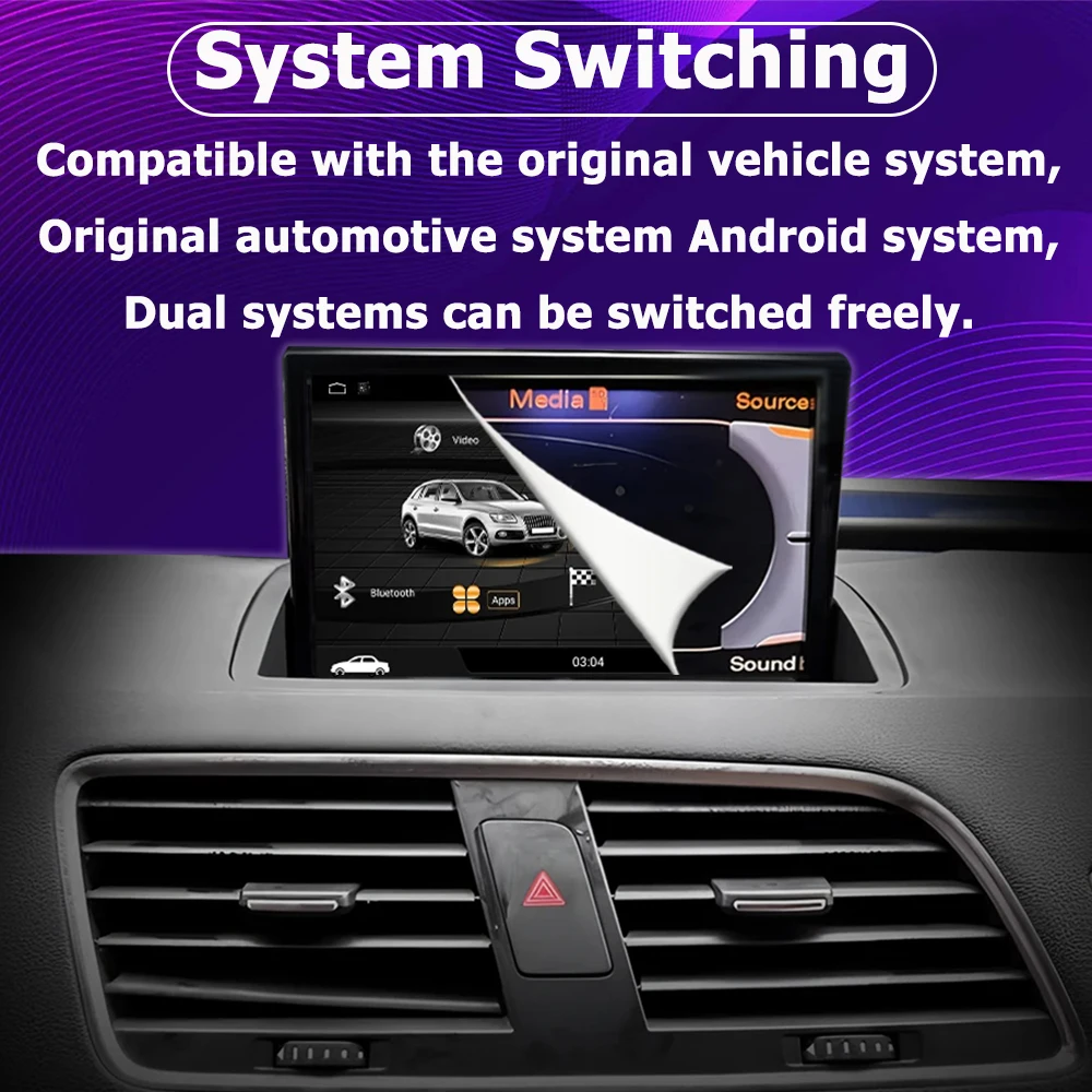 Carplay 7 Inch For Audi A3 2013-2018 Android 16 Auto QLED Screen Car Accessories Monitors Multimedia Audio Video Radio Player