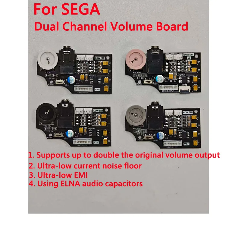 For SEGA Game Gear GG Console High Quality Dual Channel Volume Board No Sound MainBoard Repair Accessories