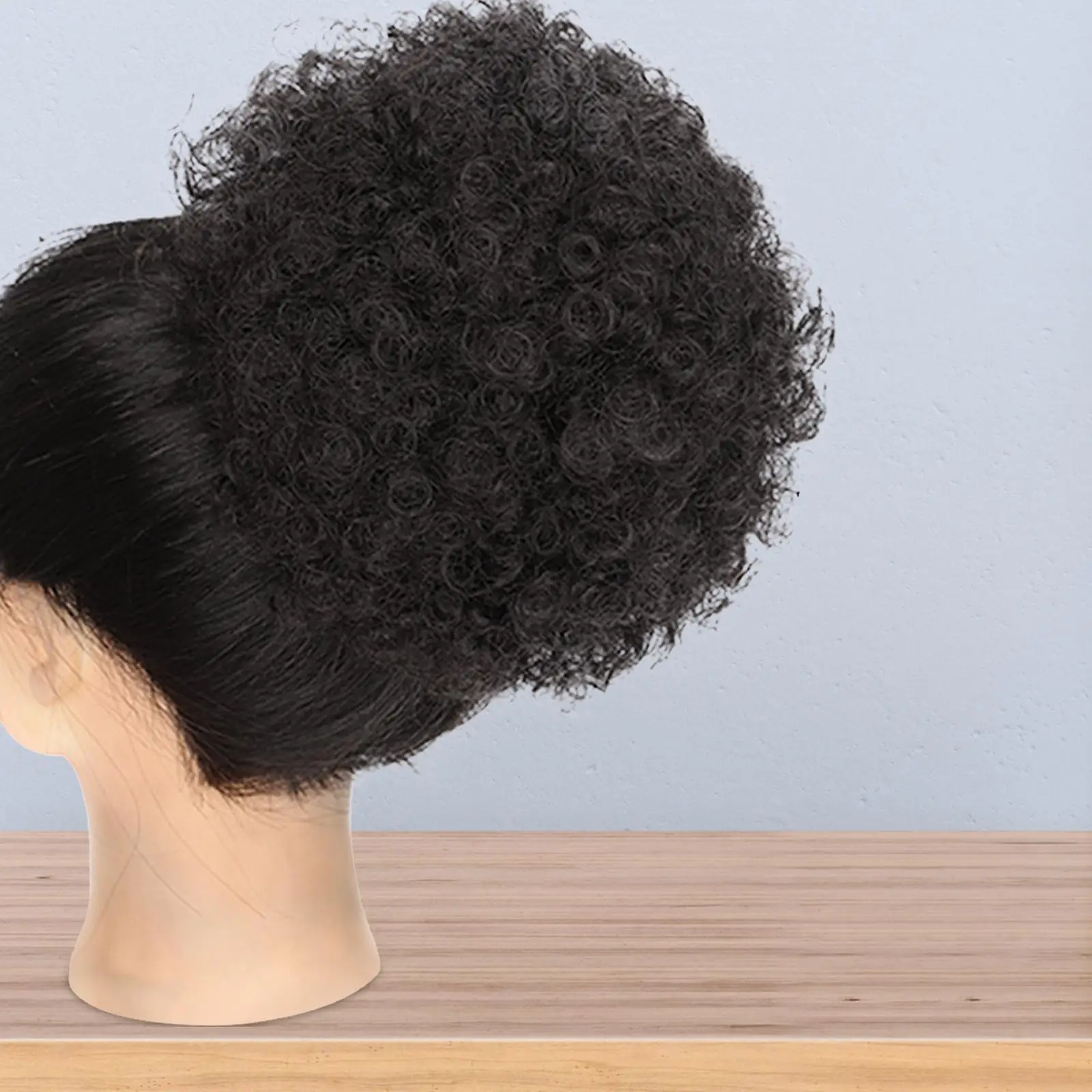 2x Afro Koczek Afro Puff Doczepiany Kucyk na Sznurku Modny Syntetyczny Miękki Kręcony Koczek Fryzura Updo na Bal Studniówkowy Wesele Imprezę