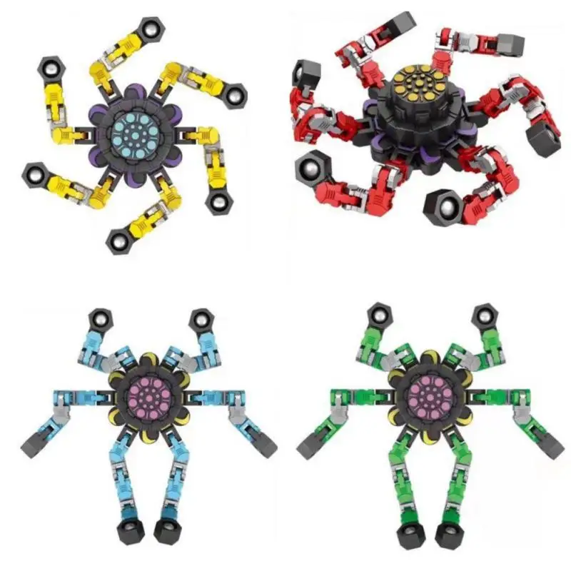 Fingertip Spinner Children Kids Antistress Decompression Chain Toys Stress Relief Spinning Rotating Deformed Gyro Toy Gifts