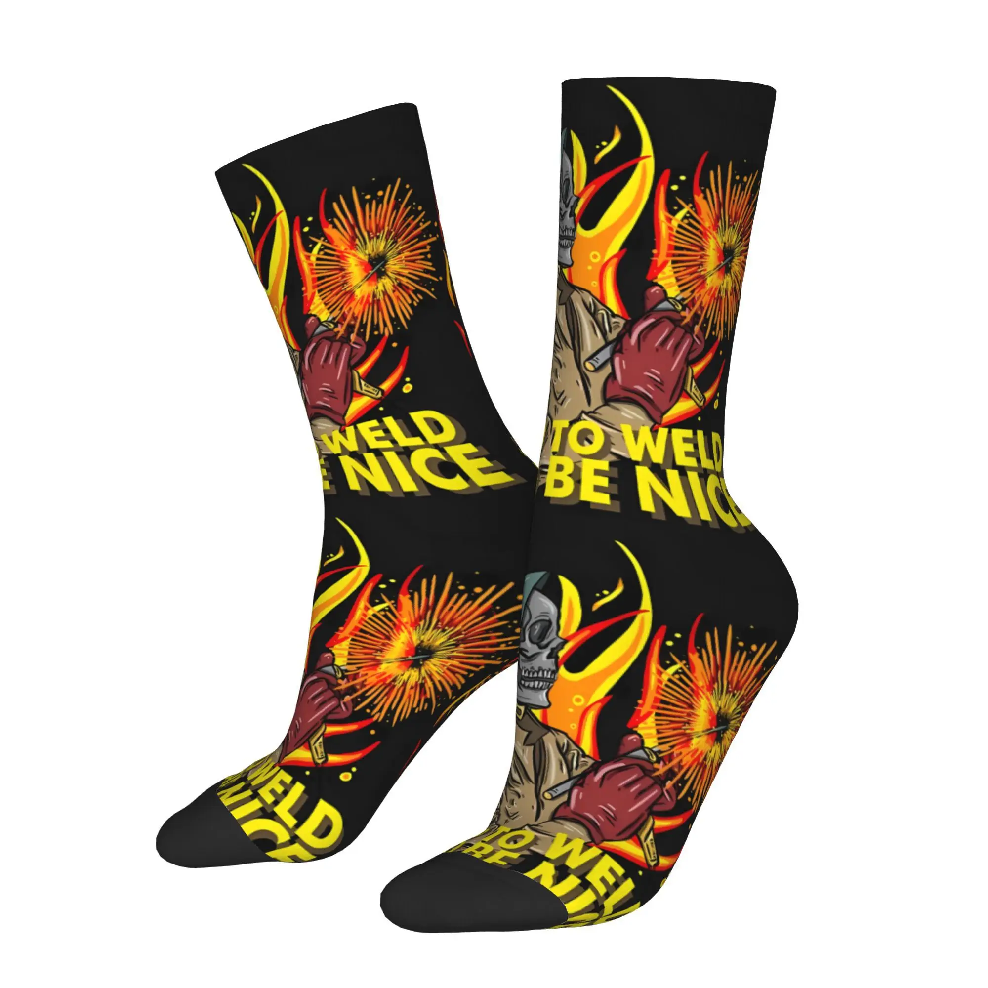 

Happy Men's Socks Principles Of Welder Vintage Hip Hop Crazy Crew Sock Gift Pattern Printed