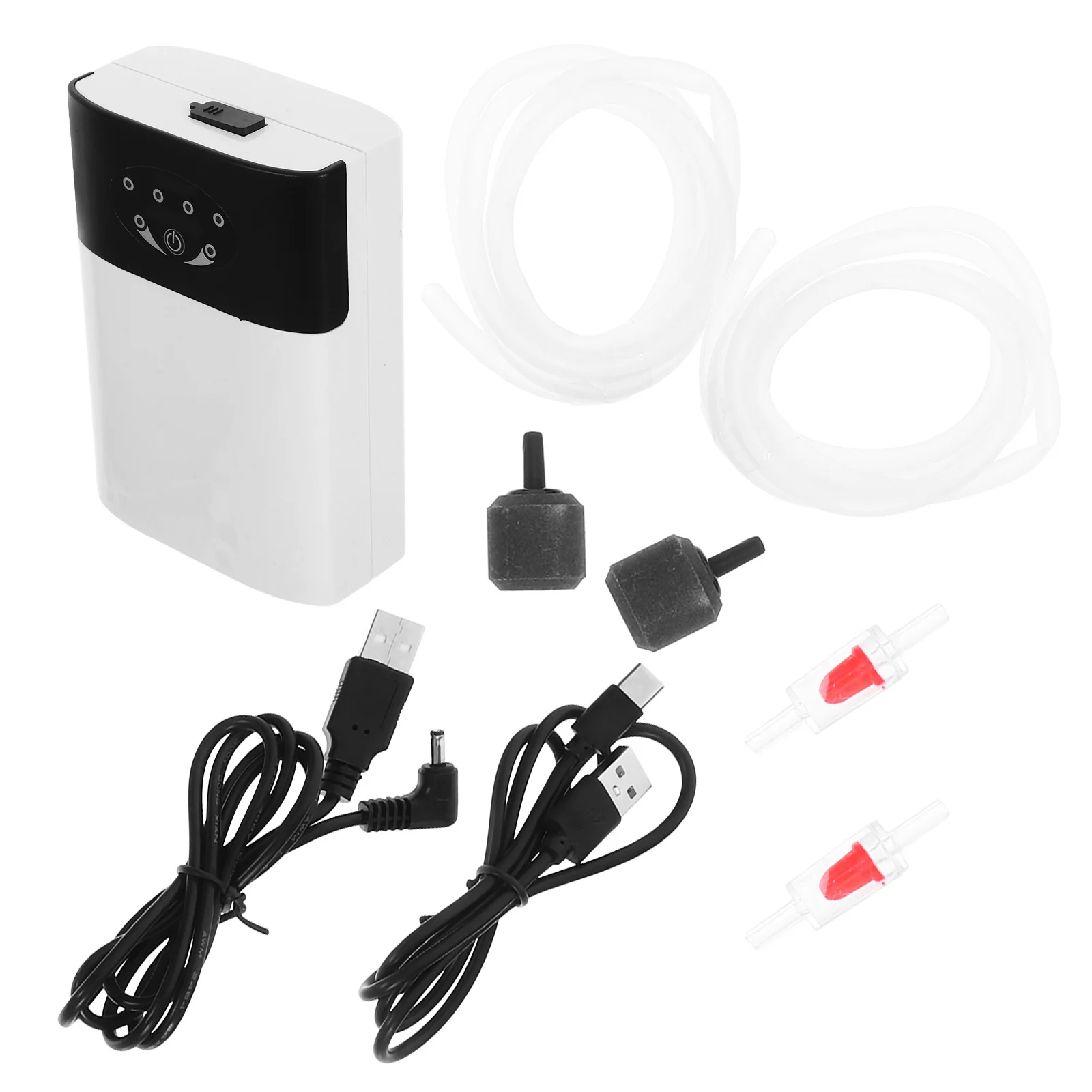 

1 set Dual Outlet Oxygen Pump For Fish Tank High Oxygen Output Quiet Aquarium Air Pump Compact Design Adjustable Air Valve Dual