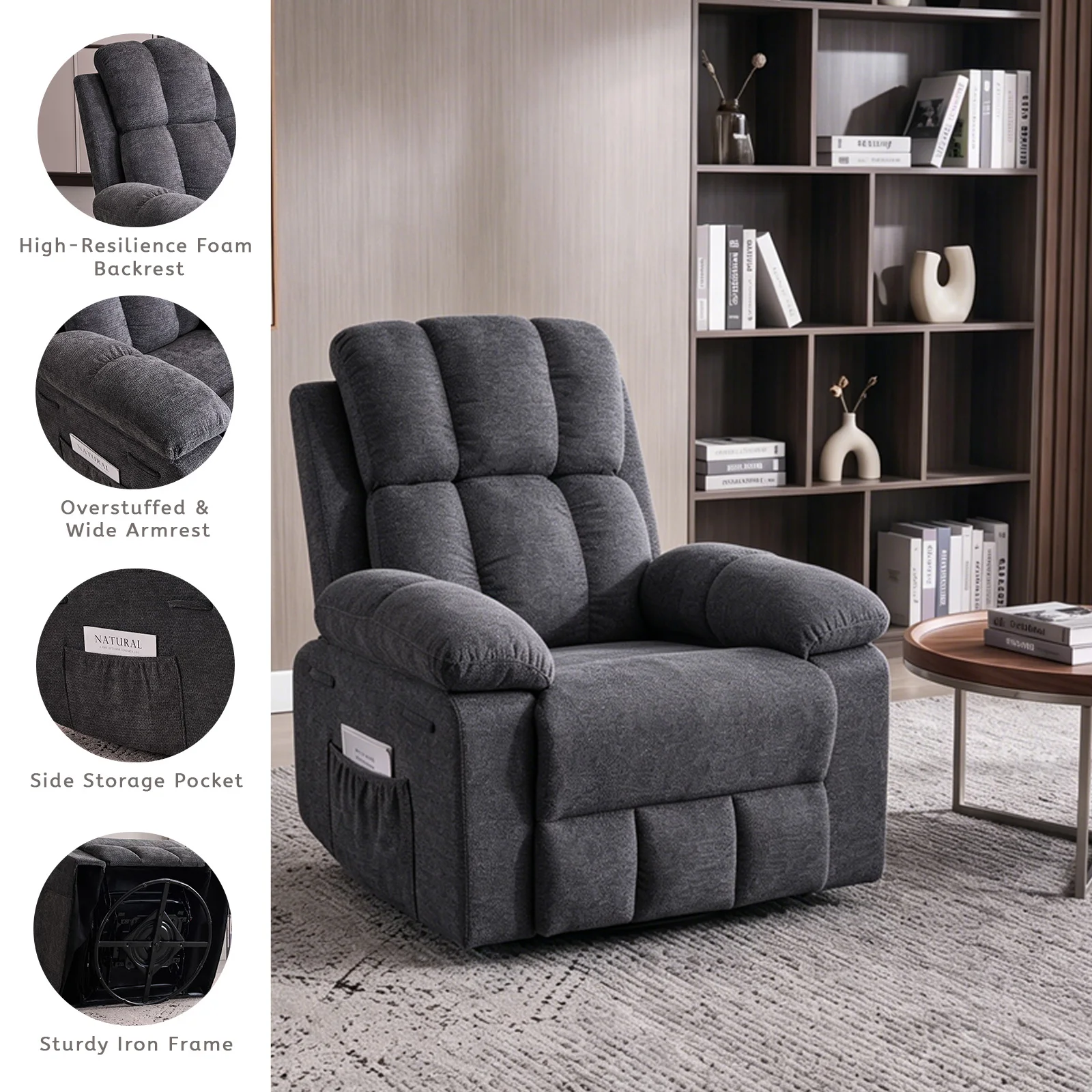 Recliner Chair for Adults, 360 - Rocking Chair Nursery recension och pris
