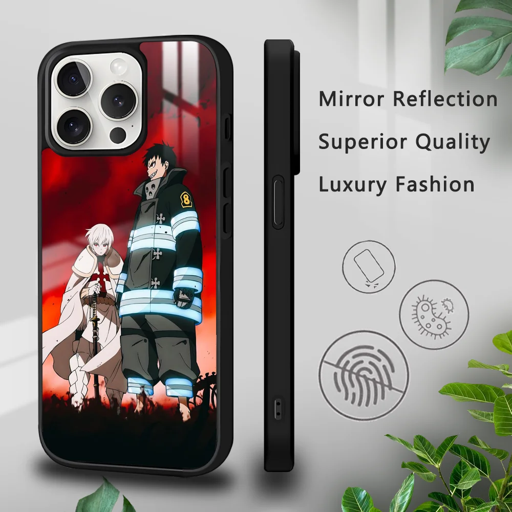 Anime F-Fire F-Force Phone Case For iPhone 16 15 14 13 12 11 Pro Xs Max Mini Plus Celulares Hard Funda