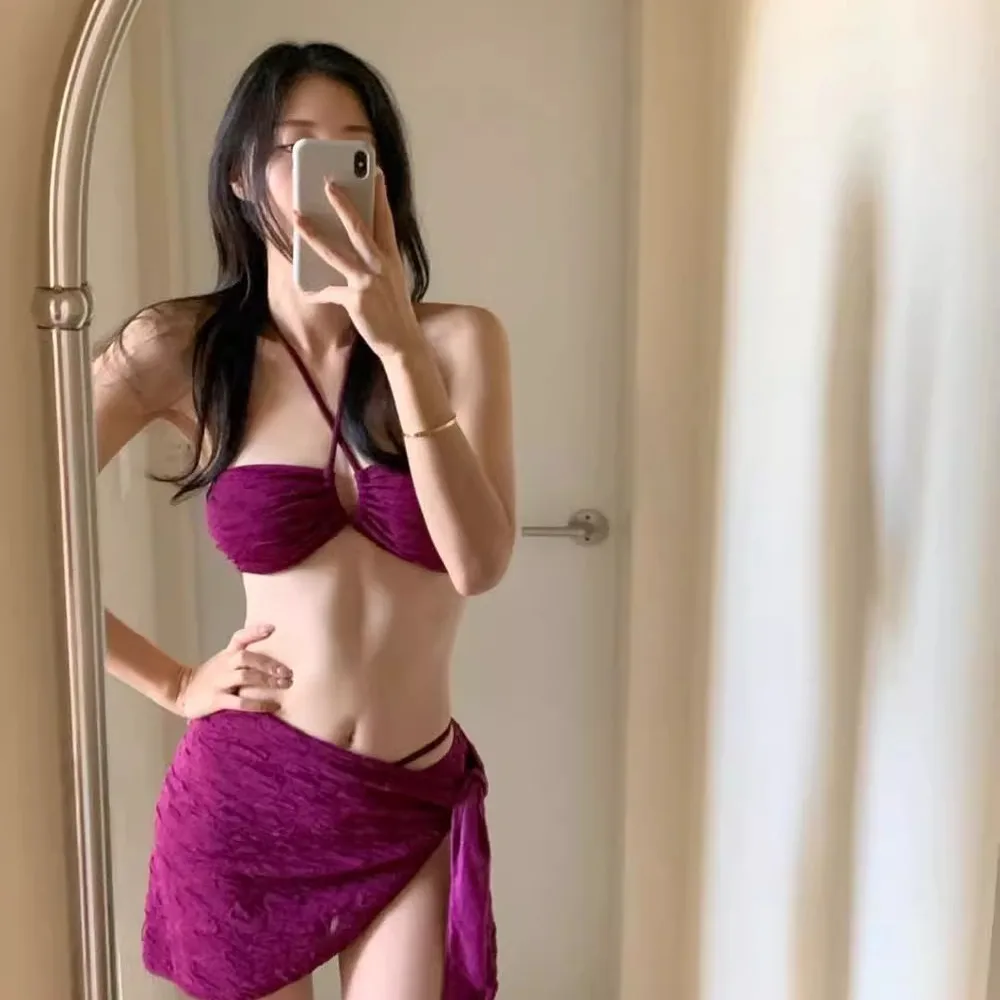 

Новый женский раздельный купальник-бикини 2026 года: термальный, для спа, белый, с эффектом утяжки, легкий, роскошный, фиолетовый