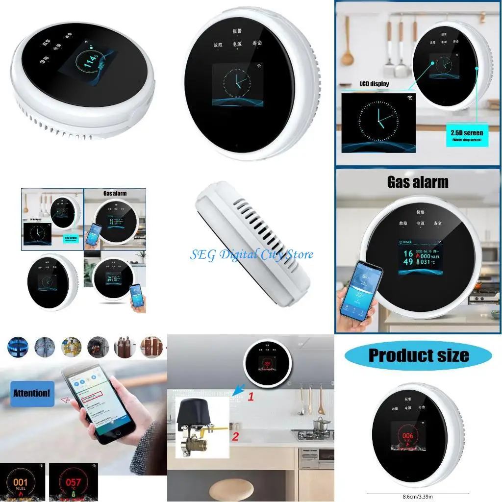 

U75B WiFi Gas Sniffer Household Natural Gas Methane Leak Detector LPG Detector