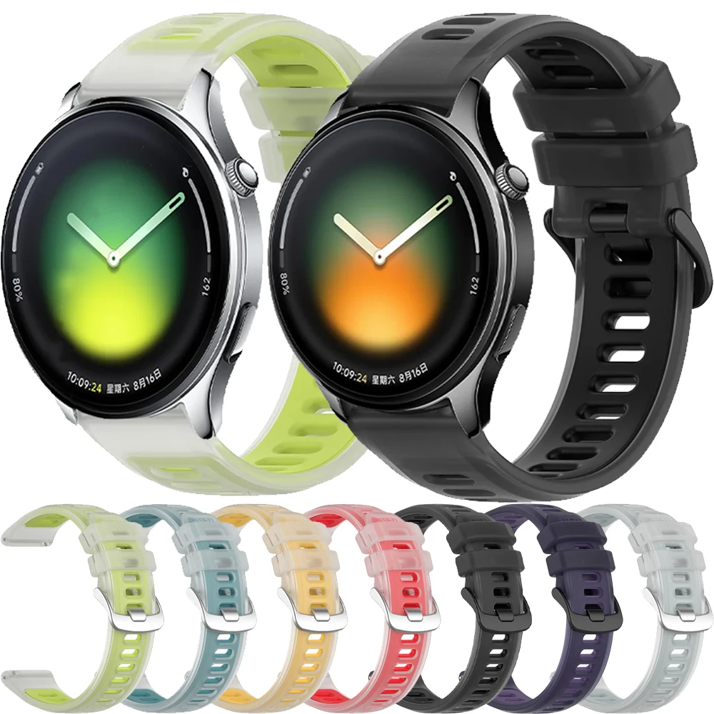 20mm 22mm Jelly Color Silikonarmband für Xiaomi Watch 5/S4/S4 Sport/2 Zweifarbiges Armband Oneplus Watch Lite/3/2 Realme Watch 5-S-3