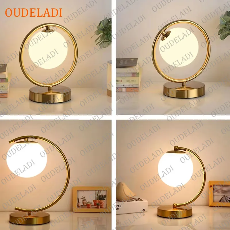 oudeladi-真鍮リングガラスボールテーブルランプモダンな-led-リビングルーム寝室ホテル家の装飾デスクランプ目の保護ランプ