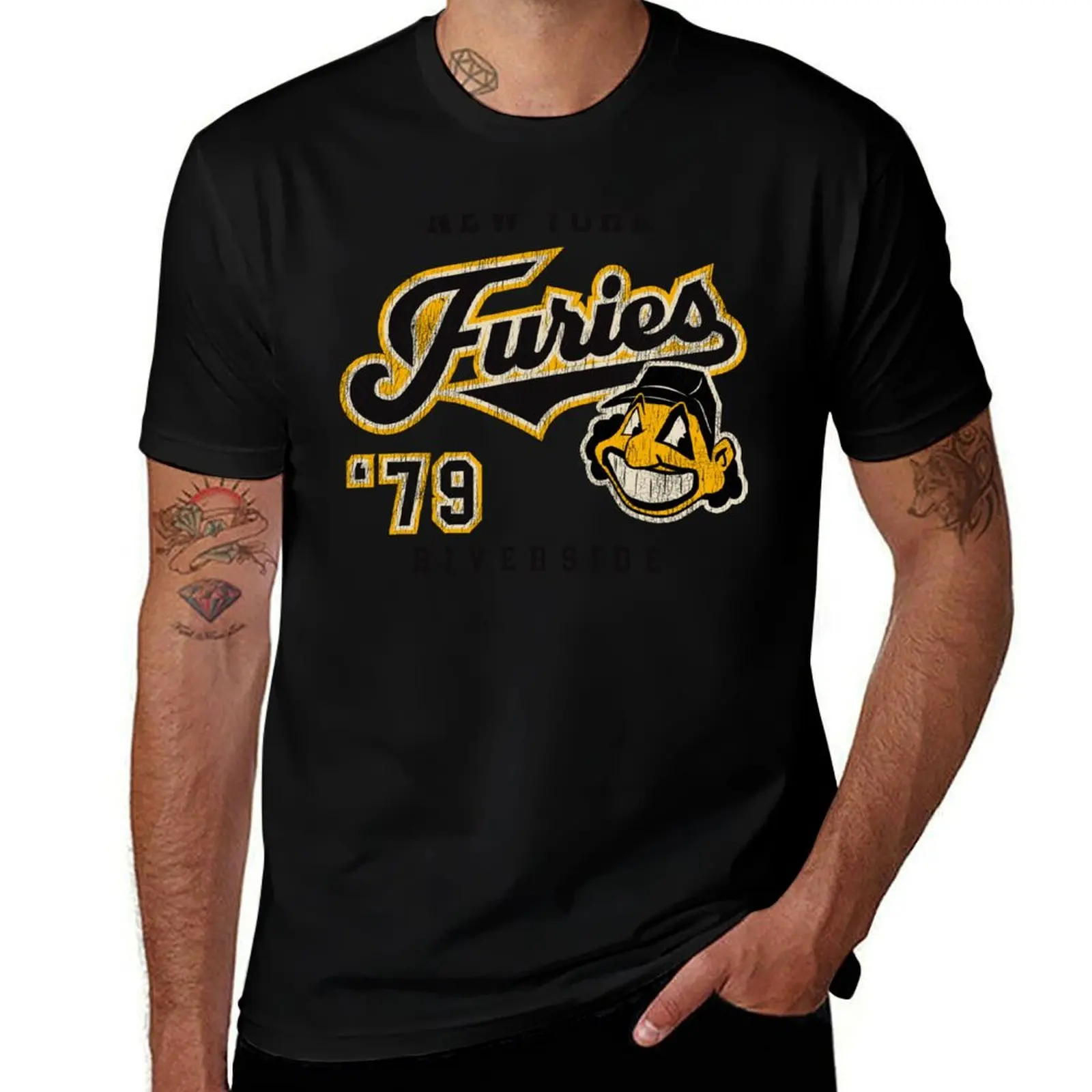 New York Furies From Warriors Worn Lts T-Shirt Quick Dry Sports Short Sleeve Tee T-Shirt