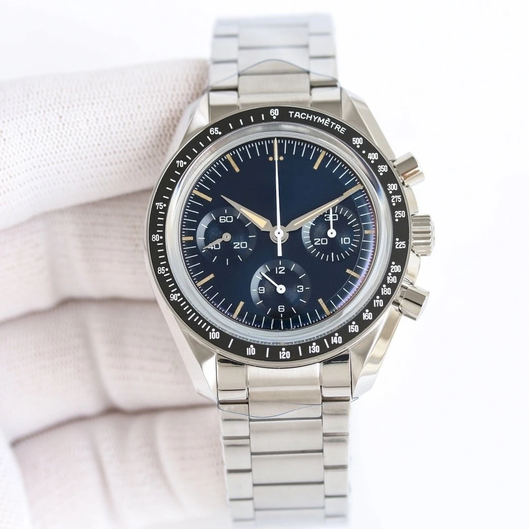 ساعة ميكانيكية أوتوماتيكية بالكامل للرجال والنساء الفاخرة سلسلة ثلاث عيون متعددة الوظائف عتيقة 2025 ساعة ماركة