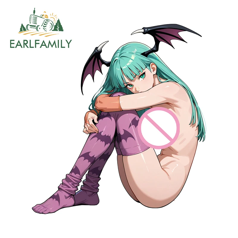 ملصق سيارة شخصي من EARLFAMILY Morrigan NSFW عالي الجودة ملصق زجاج أمامي خلفي مناسب للملحقات الخارجية
