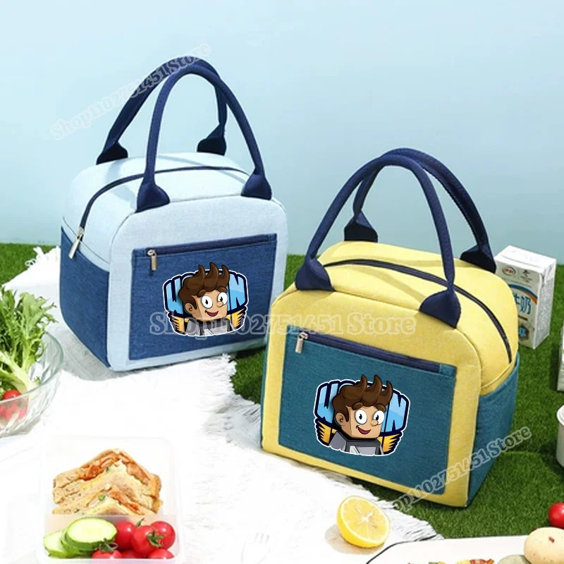 Wojans Teams Printed Lunch Bag for Women Men School Party Gifts Students Meal Packaging Bags Casual Home Storage Pouch Packbag