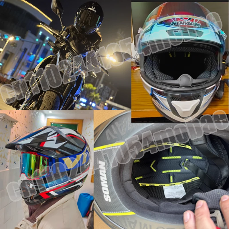 Soman Casque de Moto en Fiber  - Carbon Fiber Lightweight Motorcycle Helmet avis et prix