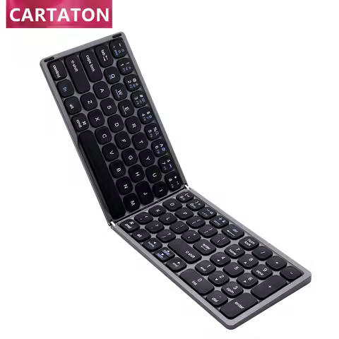 Ergonomic Custom Ultra Slim Spanish Layout Plastic ABS bluetooth foldable mini keyboard with pad