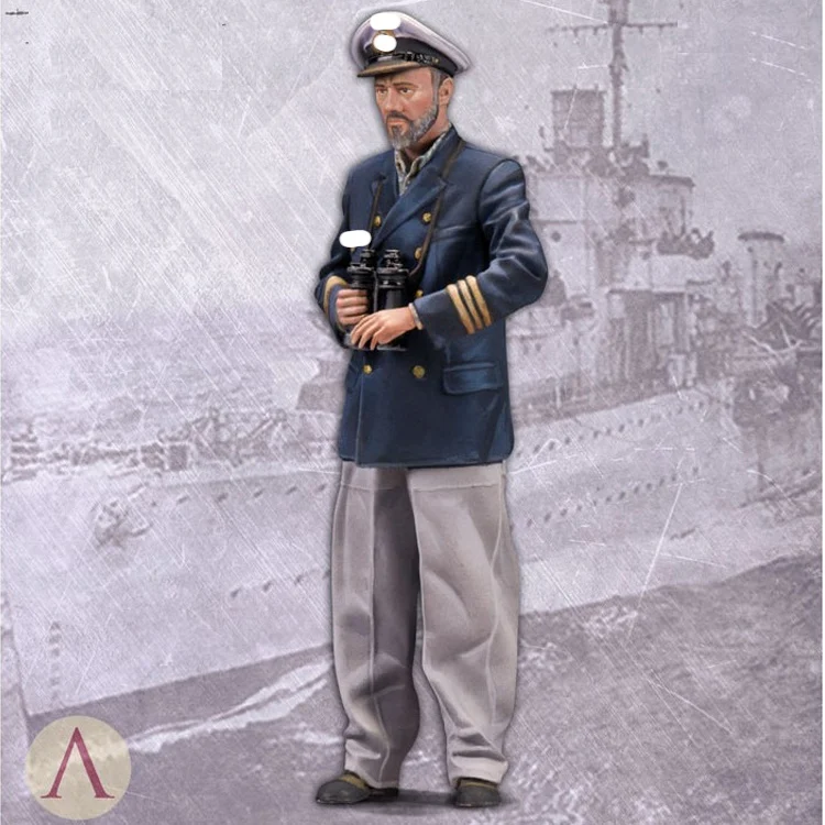 ผู้บัญชาการ U-BOAT 1/35ทหารหุ่นโมเดลเรซิน GK ธีมทหารสงครามโลกครั้งที่สองชุดประกอบและไม่มีสี