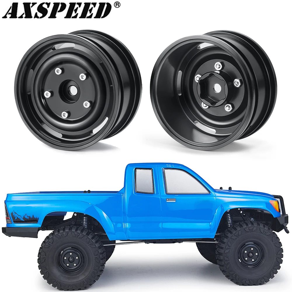 AXSPEED Metal 1.9 Beadlock Wheel Rim Hub for Axial SCX10 TRX4 D90 1/10 RC Crawler Car Upgrade Parts