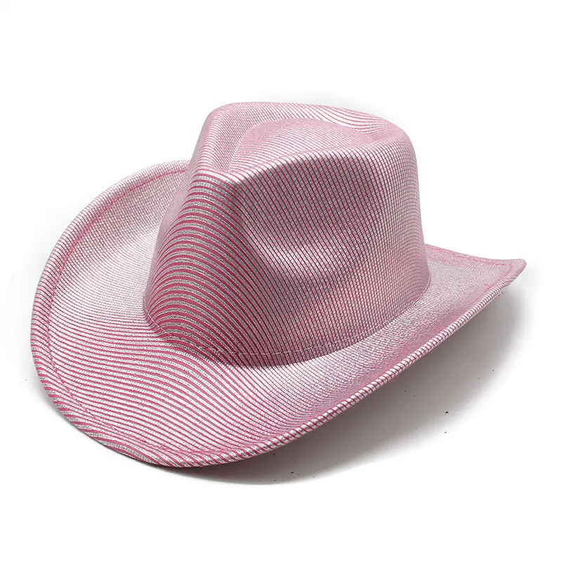 

New Glossy Laser Western Cowboy Hat Woolen Hat Western Top Hat Men's And Women's Party Stage Hat