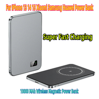 For IPhone 13 14 15 Xiaomi Samsung Huawei Power Bank 10000 MAh Wireless Magnetic Power Bank Super Fast Charging