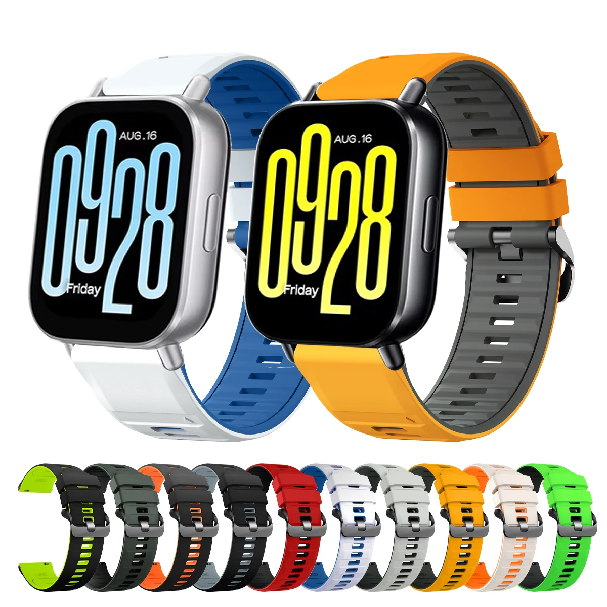 22mm Silikonarmband für Redmi Watch 5 Active/Lite Smartwatch, Armband für Xiaomi 5/S4 S3 S2 S1/Mi Color 2, Ersatzarmband