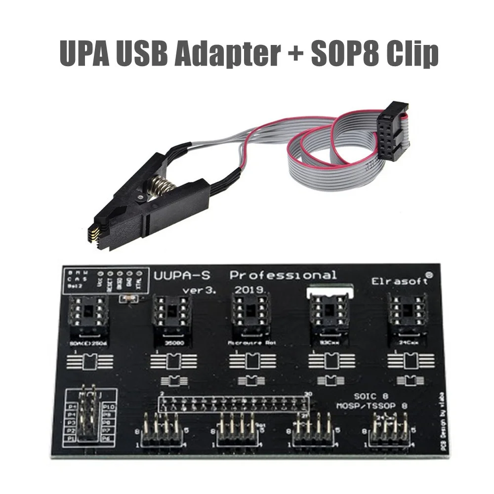 

Адаптер UPA S EEPROM для USB-программатора UPA S, чтение и запись 35080, чипы MCU 24Cxx SOIC8