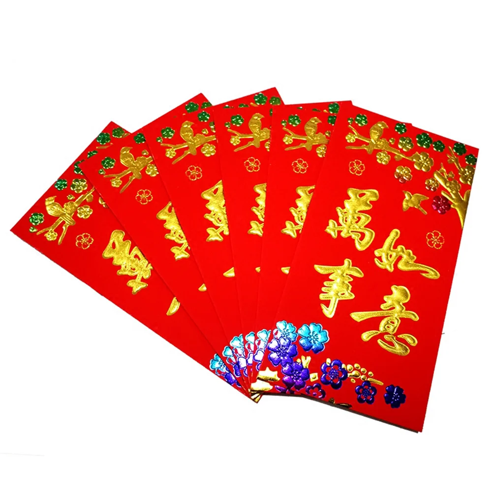 36pcs Money Bags Delicate Red Envelope Empty Red Pocket Party Supplies for Kids (Random Pattern) money package