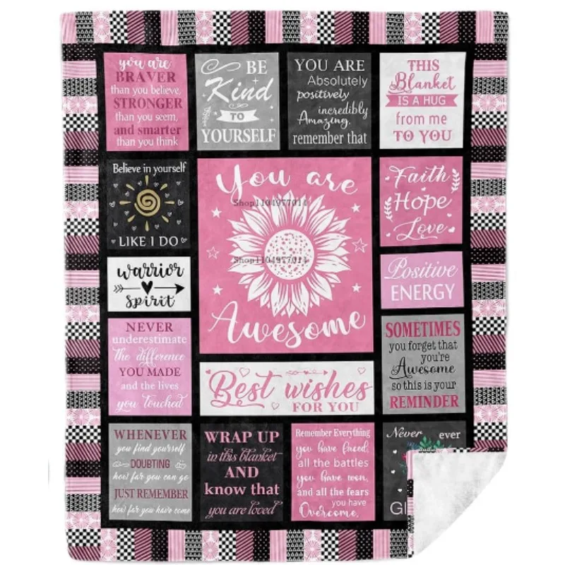 احصل على هدية جيدة قريباً للنساء بعد الجراحة، ملهمة/تحفيزية/تشجيعة/بطانية هدية رائعة للنساء