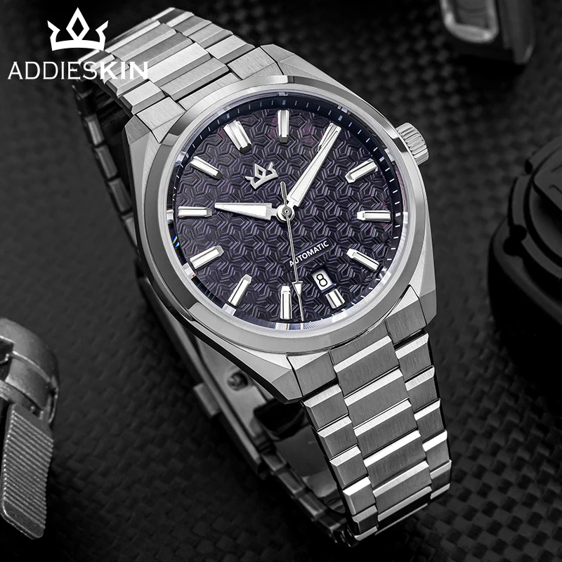 ADDIESKIN K014 Men's Automatic Mechanical Watch ST2130 ETA 2824 Compatible Size Cameo Shell Dial Sapphire Crystal 200M Water