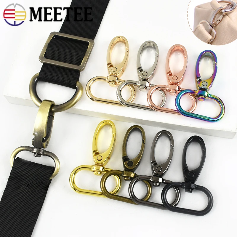 

10/20Pcs Meetee 16-38mm Metal Buckles for Bags Strap Swivel Lobster Clasps Handbag Keychain Belt Hook Buckle DIY Accessories