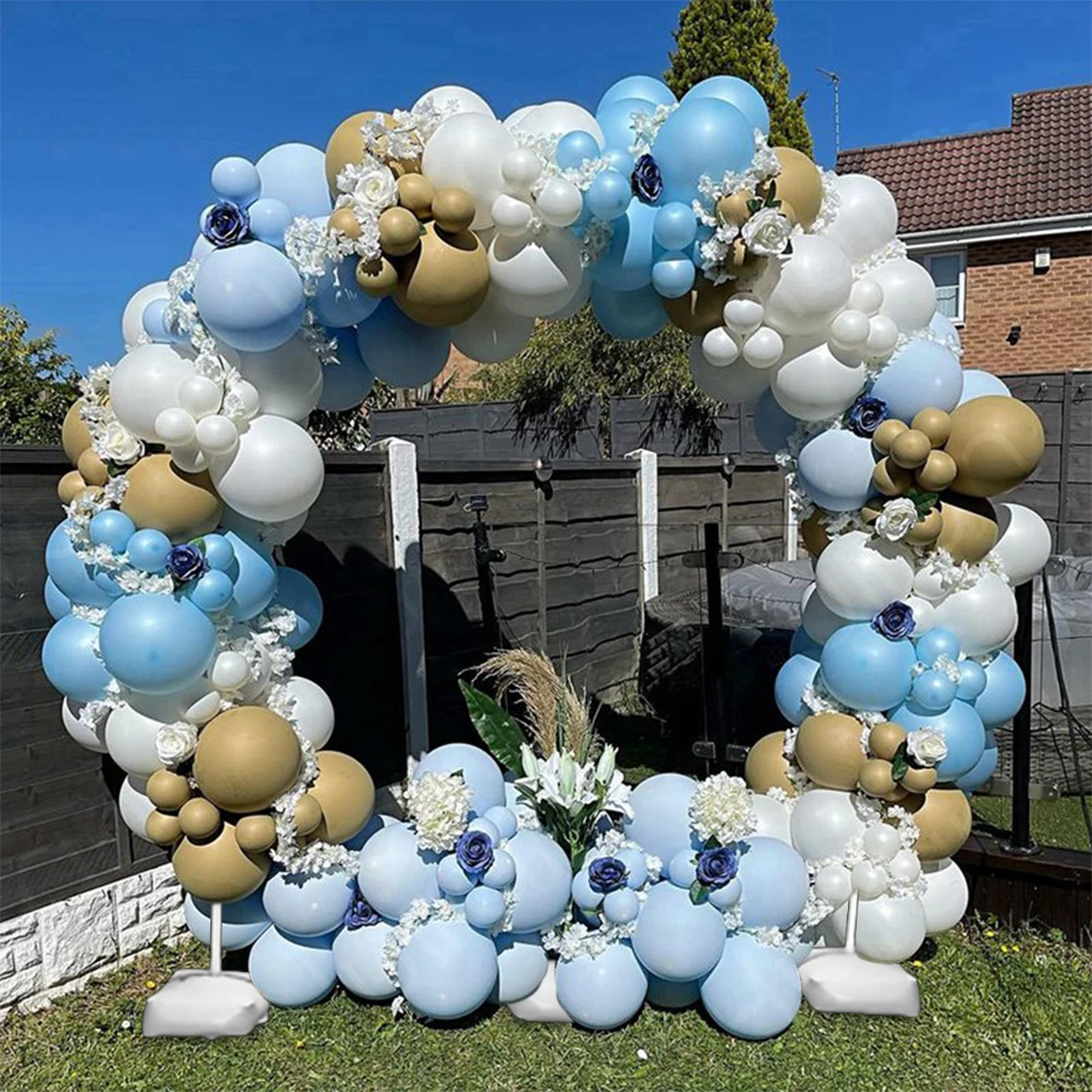 

PVC Balloon Arch Kit Round Shaped St Decor Wedding Birthday Party Flexible Poles Reusable Water Base Stable Layout Frame