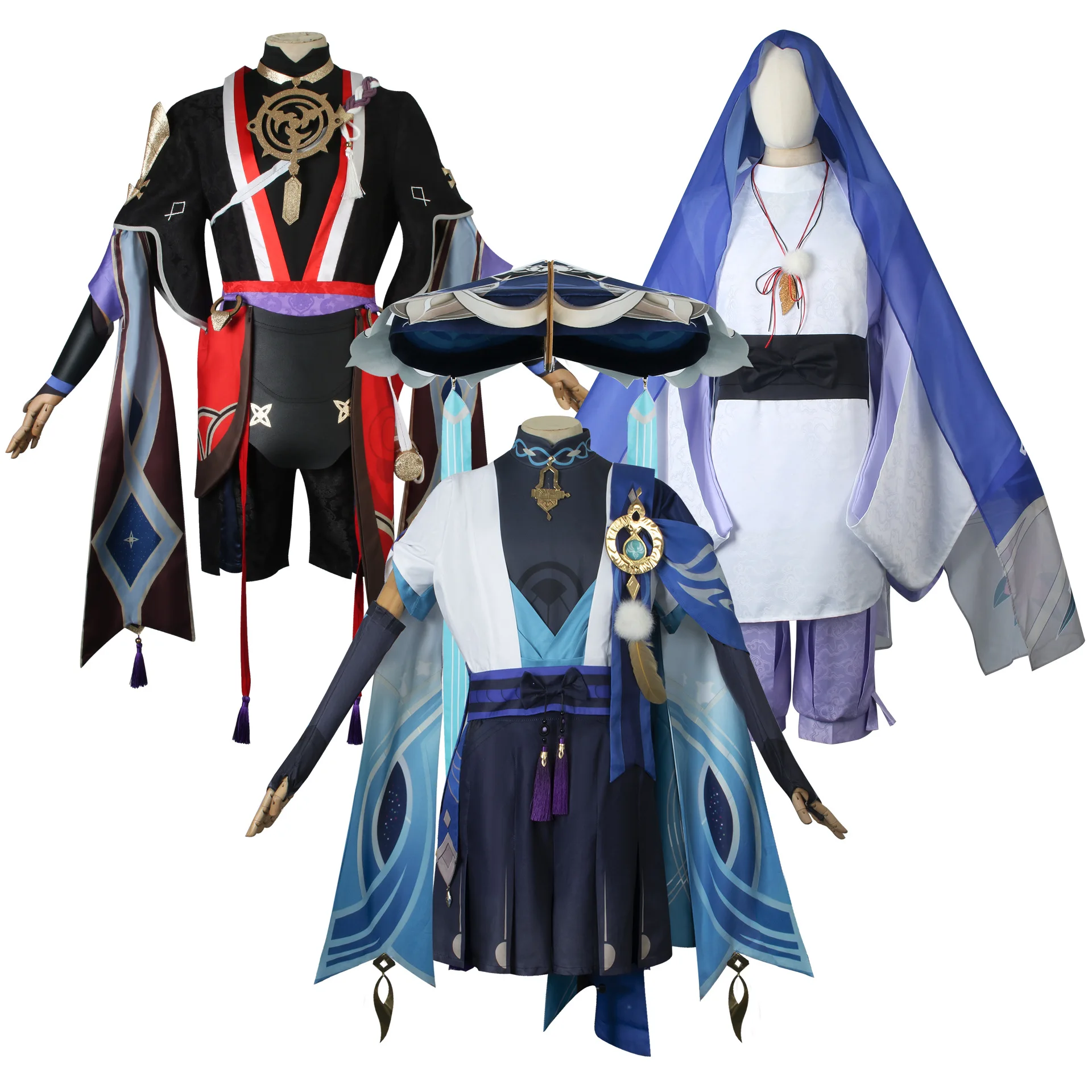 

Genshin Impact Cosplay Costume For Traveler, Scaramouche, Anime And Game Character, Cosplay Outfit, Wig, Male Cosplay Set