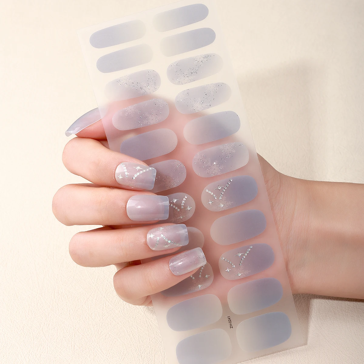 22 punte adesivi per unghie senza cottura stella lucida luna sole striscia di smalto glitter adesivo manicure decorazione nail art decalcomania