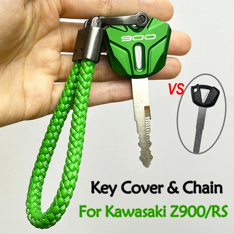 

2025 For kawasaki Z900 RS SE Z900SE Z900RS Z 900 2017-2024 Accessories Motorcycle CNC Key Shell Protector Key Case Cover & Chain