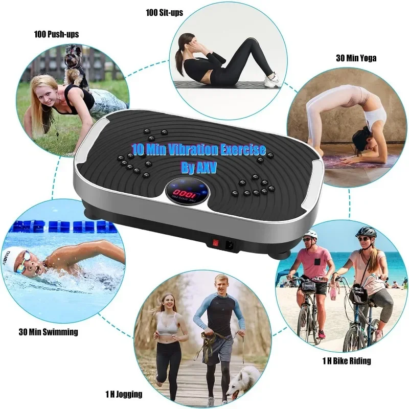 Vibration Plate Exercise Machine Whole Body Workout Vibrate Fitness Platform Lymphatic Drainage Machine for Weight Loss Shaping