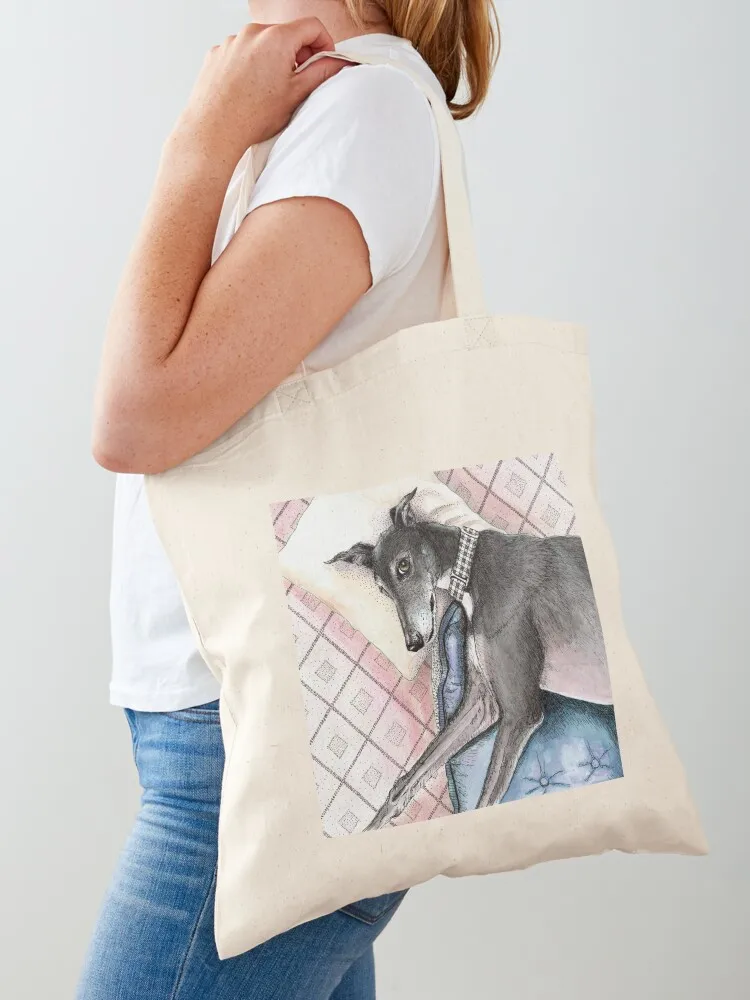 

Lazy Greyhound Tote Bag canvas shopping bag canvas tote bags canvas bags free delivery bags