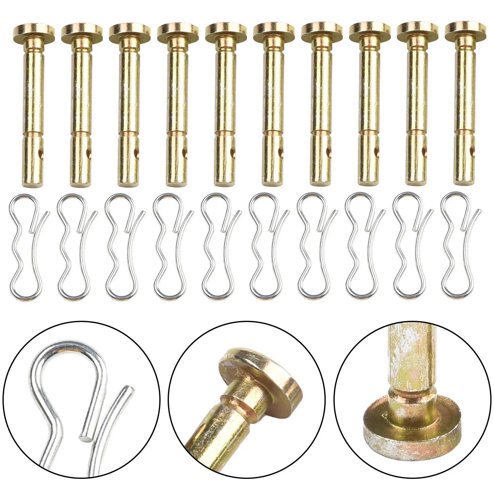/10 /20 /Pcs Metal Shear Pins And Cotter Pins Set For 738-04155 Snowblower Replacement Parts Garden Power Equipment Accessories