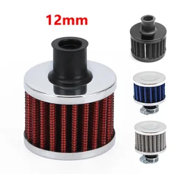 Air Filter Motorcycle 12mm Mini Filter Breather High Flow Air Intake Turbo Crankcase Vent Cover Performance Filter for Car Moto