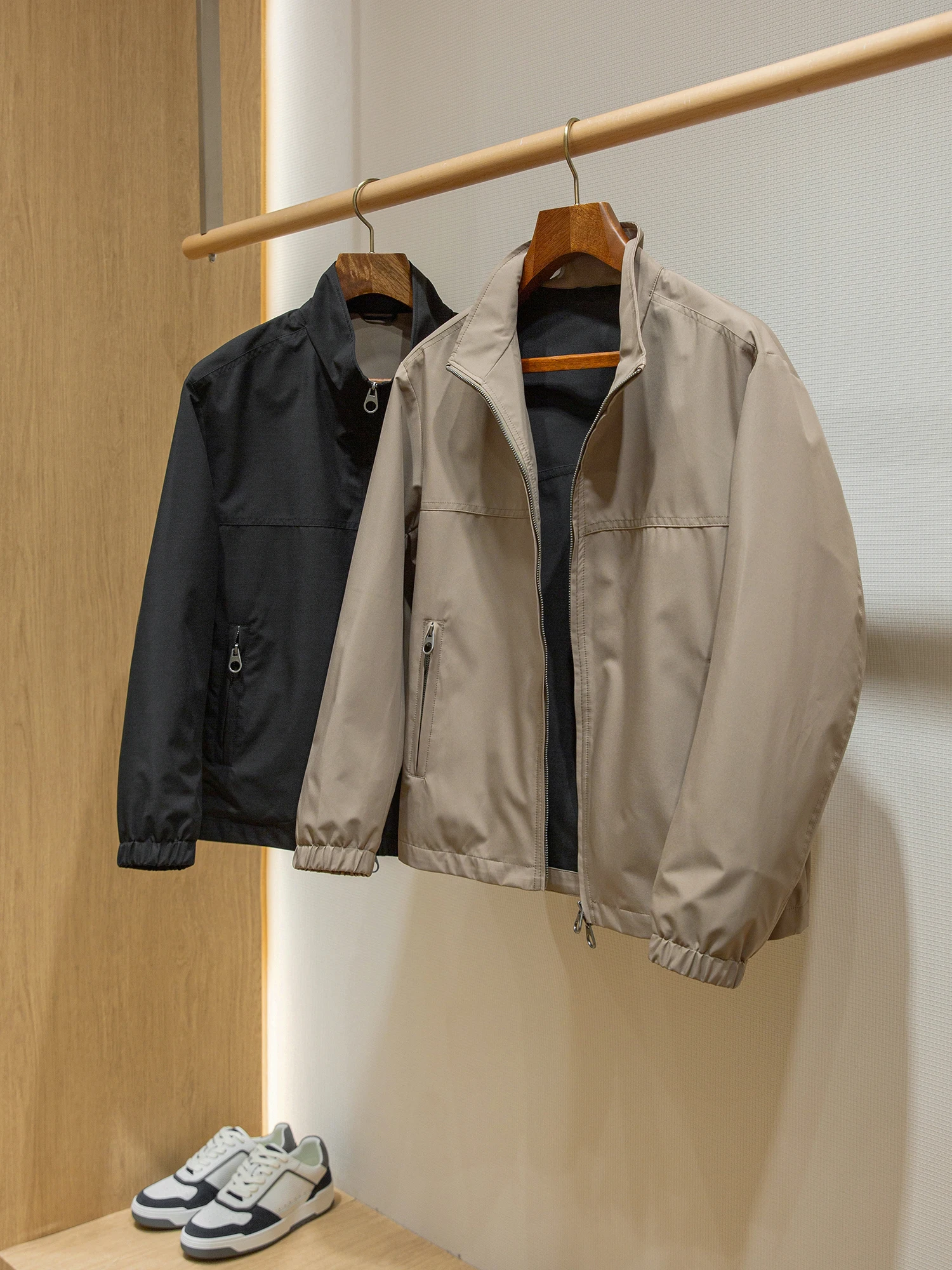 

Водонепроницаемая мужская повседневная куртка из технологичной ткани с воротником, модель Keit LP Edition, молодежная городская модная весенняя тонкая куртка с длинными рукавами и воротником-стойкой