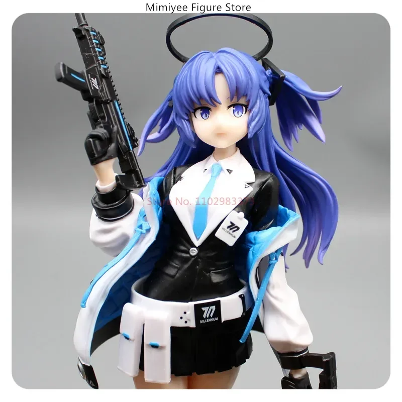 Figura de Anime azul de 24cm, modelo de archivo Hayase Yuka, juguete coleccionable, estatua de niña de dibujos animados, regalo ornamental para fanáticos