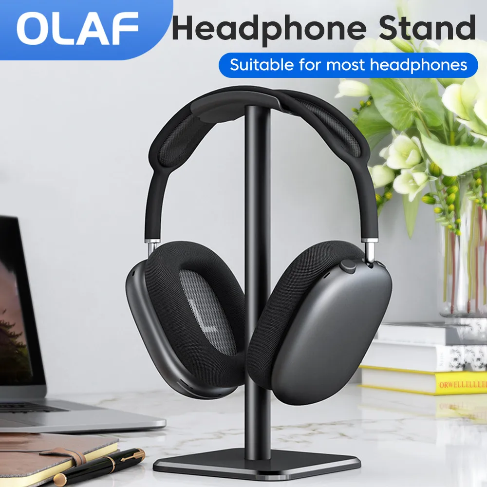 Aluminium Alloy Headphone Stand Holder Space Saving Gaming Headset Stand Rack Desktop Organizer Display Earphone Hanger Bracket