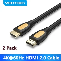 Vention 2 Pack HDMI Cable for Mi Box Xiaomi PS4 4K/60Hz HDMI 2.0 Splitter Cabo HDMI Swicth for Apple TV Video Audio HDMI Cable