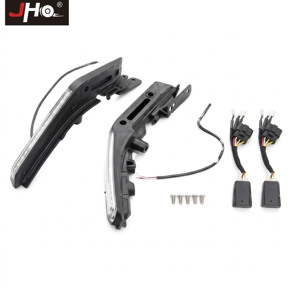 JHO LED Hood Handle Light For Ford Bronco 2020-2024 Limb Riser Base Bracket Dynamic Turn Signal DRL Lamp Car Accessories